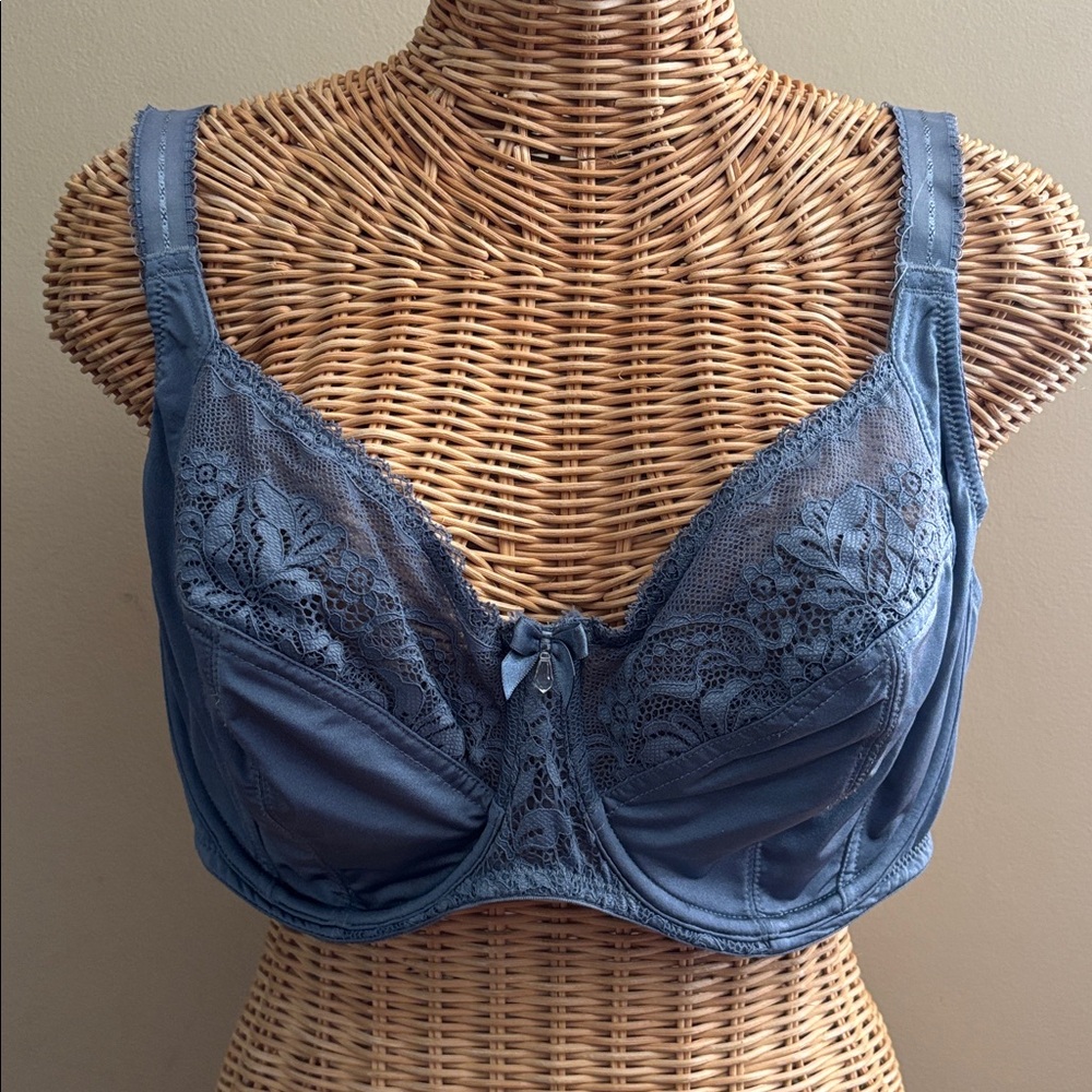Blue Lace Underwire Bra 40F ⭐️